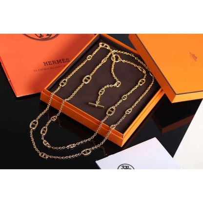 Hermes  Farandole Pig Nose Long Necklace JWLH0033