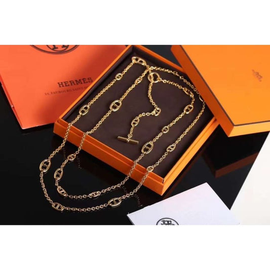 Hermes  Farandole Pig Nose Long Necklace JWLH0033