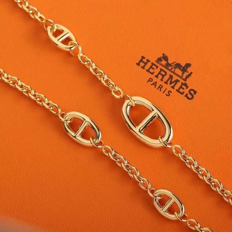 Hermes  Farandole Pig Nose Long Necklace JWLH0034