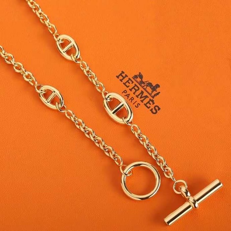 Hermes  Farandole Pig Nose Long Necklace JWLH0034