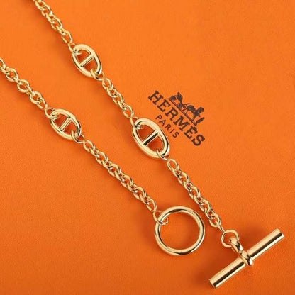 Hermes  Farandole Pig Nose Long Necklace JWLH0034