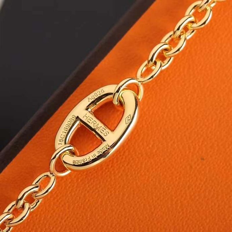 Hermes  Farandole Pig Nose Long Necklace JWLH0034