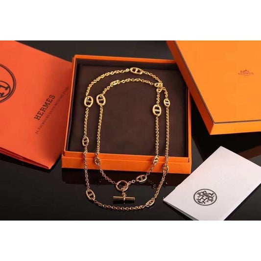 Hermes  Farandole Pig Nose Long Necklace JWLH0034