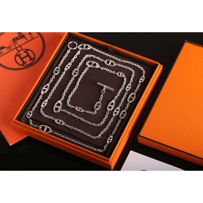 Hermes  Farandole Pig Nose Long Necklace JWLH0040