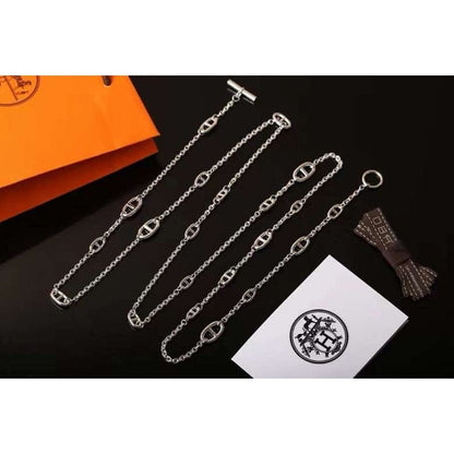 Hermes  Farandole Pig Nose Long Necklace JWLH0040
