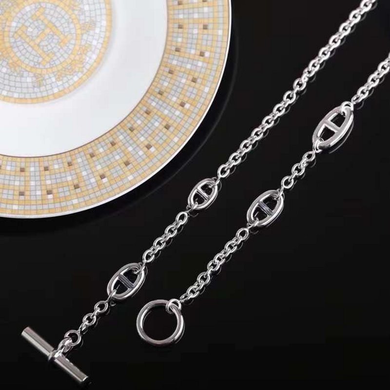 Hermes  Farandole Pig Nose Long Necklace JWLH0040