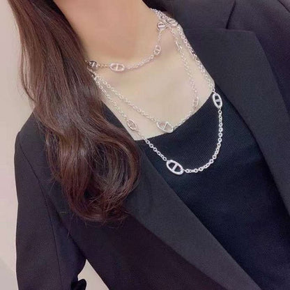 Hermes  Farandole Pig Nose Long Necklace JWLH0040