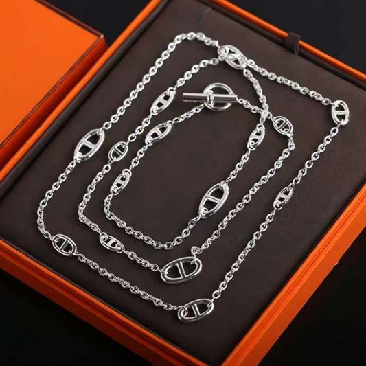 Hermes  Farandole Pig Nose Long Necklace JWLH0041