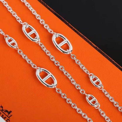 Hermes  Farandole Pig Nose Long Necklace JWLH0041