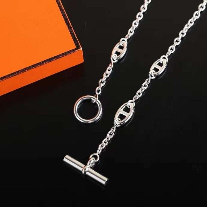 Hermes  Farandole Pig Nose Long Necklace JWLH0041