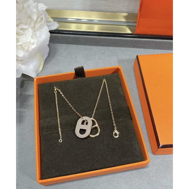Hermes  Farandole Pig Nose Necklace JWLH0045
