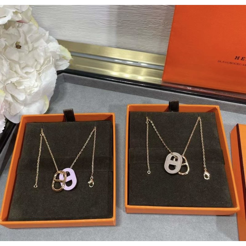 Hermes  Farandole Pig Nose Necklace JWLH0045