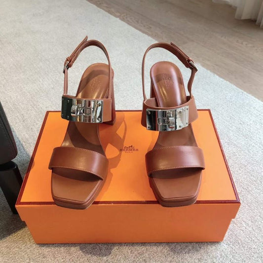 Hermes High Heeled Kelly Sandals SH010316
