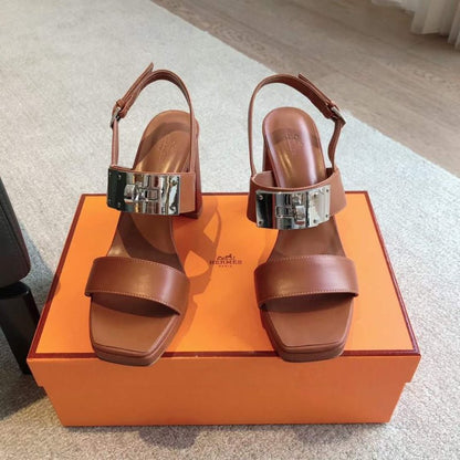Hermes High Heeled Kelly Sandals SH010316