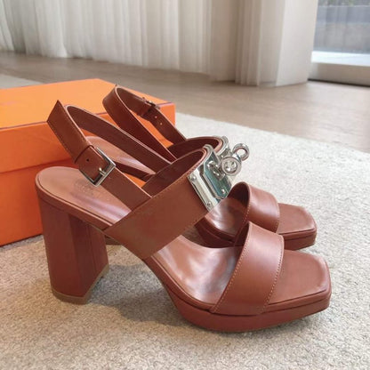 Hermes High Heeled Kelly Sandals SH010316
