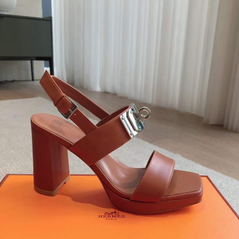 Hermes High Heeled Kelly Sandals SH010316