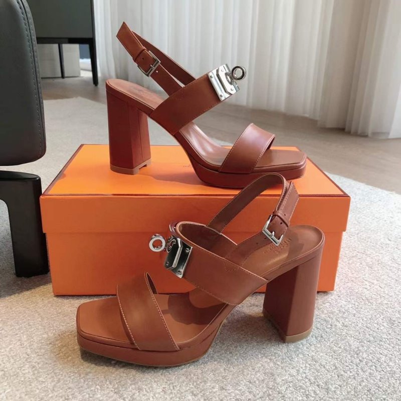 Hermes High Heeled Kelly Sandals SH010316