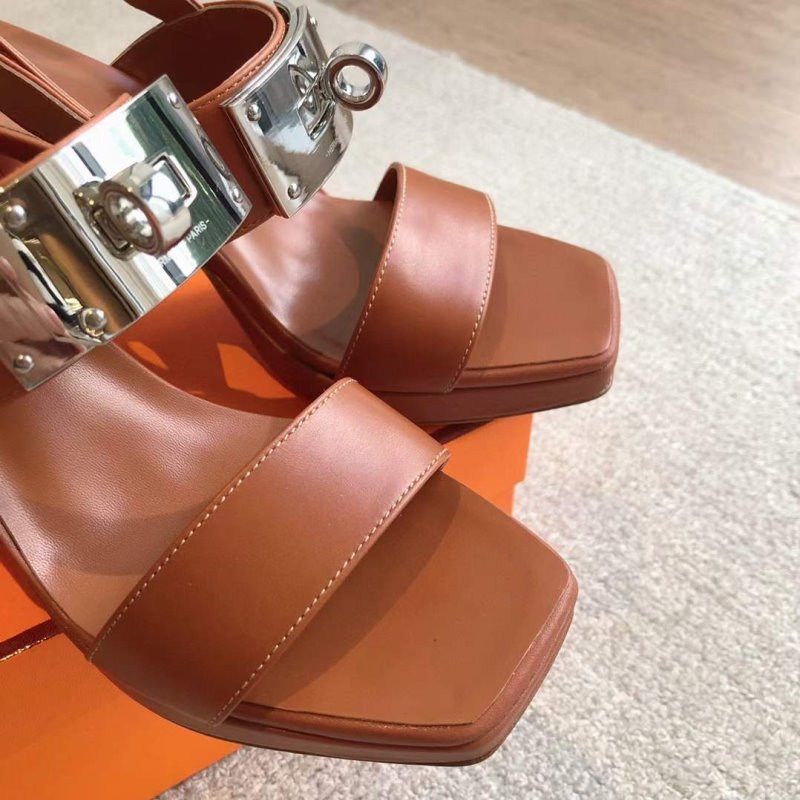 Hermes High Heeled Kelly Sandals SH010316