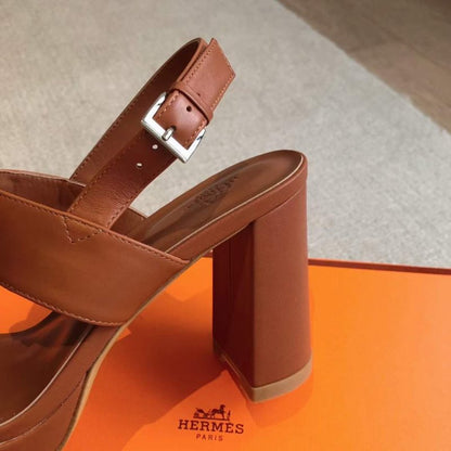 Hermes High Heeled Kelly Sandals SH010316
