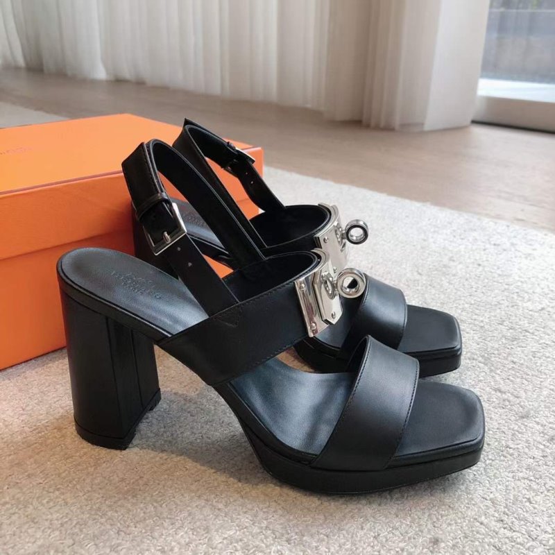 Hermes High Heeled Kelly Sandals SH010317