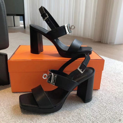 Hermes High Heeled Kelly Sandals SH010317
