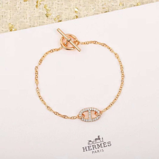 Hermes Pig nose Diamond Bracelet JWLH0104