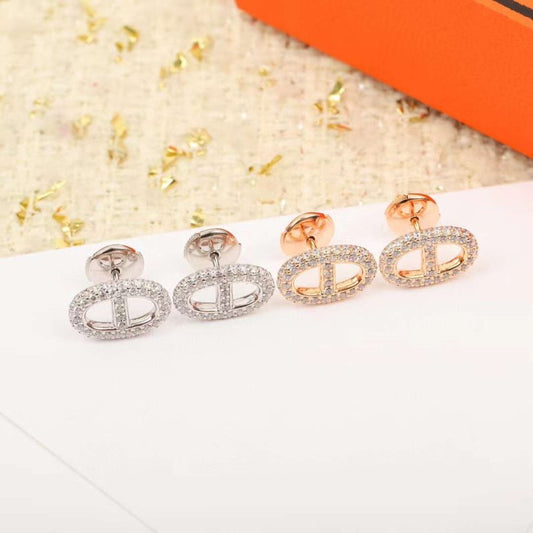 Hermes Pig nose Diamond Earrings JWLH0119