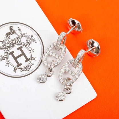 Hermes Pig nose Diamond Earrings JWLH0133