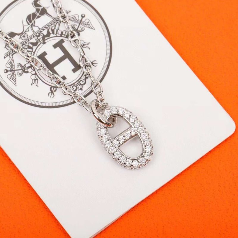 Hermes Pig nose Diamond Necklace JWLH0105