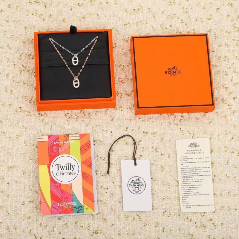 Hermes Pig nose Diamond Necklace JWLH0105