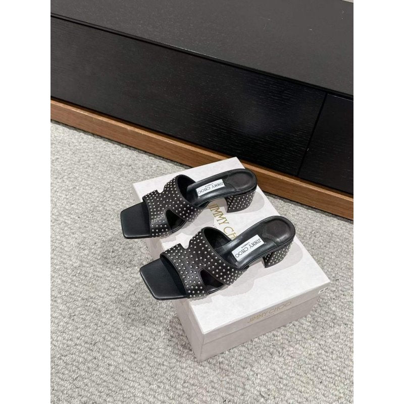 Jimmy Choo Square Head Slippers  SH011115