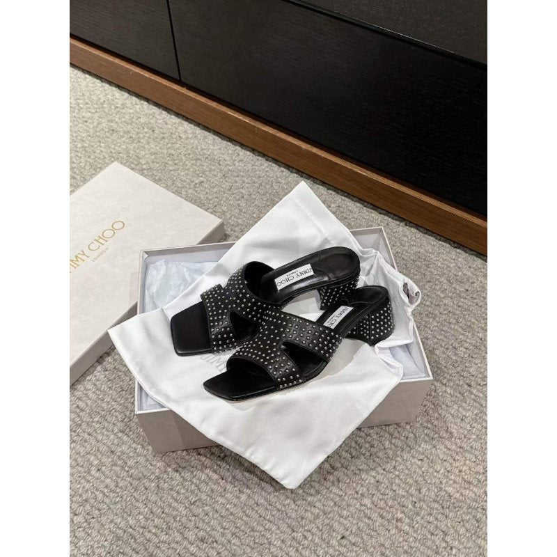 Jimmy Choo Square Head Slippers  SH011115