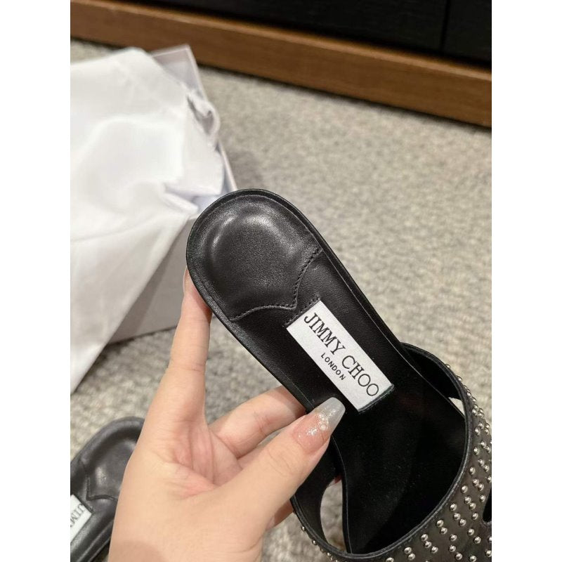 Jimmy Choo Square Head Slippers  SH011115