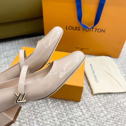 Louis Viutton Thick Heeled Sandals SH011006