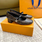 Louis Viutton Thick Heeled Sandals SH011007