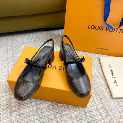 Louis Viutton Thick Heeled Sandals SH011013