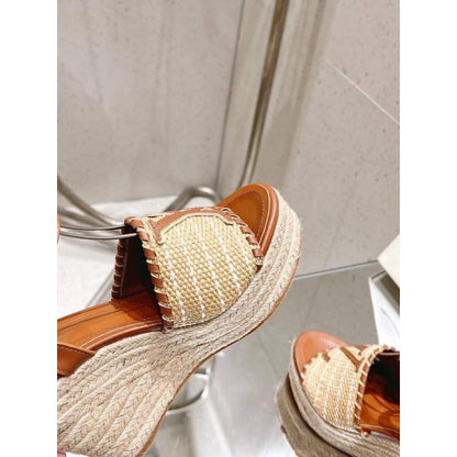 Louis Viutton Woven Wedge Sandals SH010450