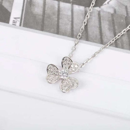 Van Cleef and Arpels Clover full Diamond Necklace JWLH0131