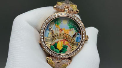 Van Cleef and Arpels Four Seasons Lovers Bridge Wrist Watch WTJN25243