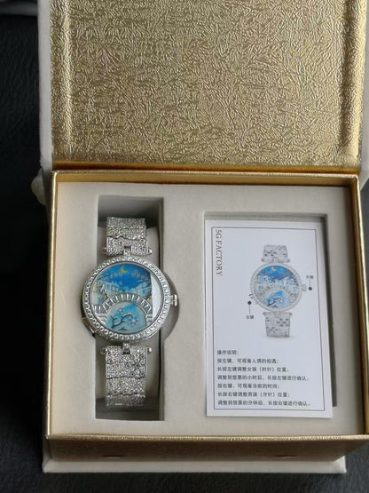 Van Cleef and Arpels Four Seasons Lovers Bridge Wrist Watch WTJN25248