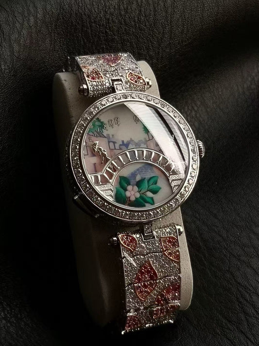 Van Cleef and Arpels Four Seasons Lovers Bridge Wrist Watch WTJN25249
