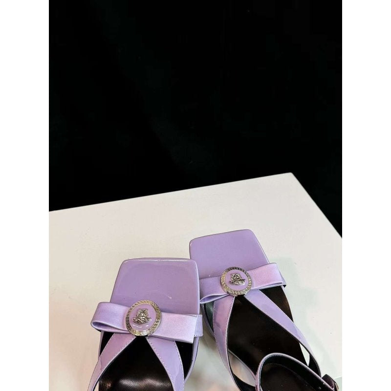 Versace Square Head Heel Sandals SH010657