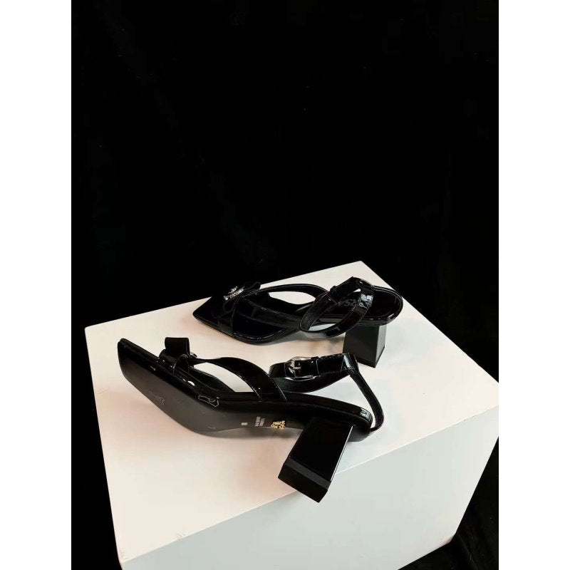 Versace Square Head Heel Sandals SH010658