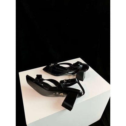 Versace Square Head Heel Sandals SH010658