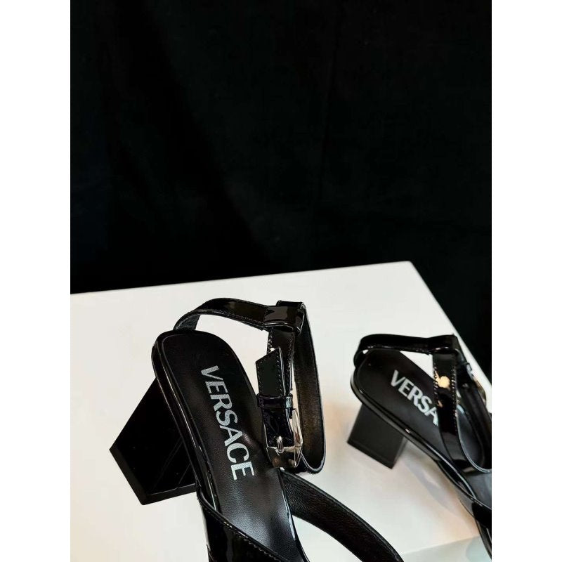 Versace Square Head Heel Sandals SH010658