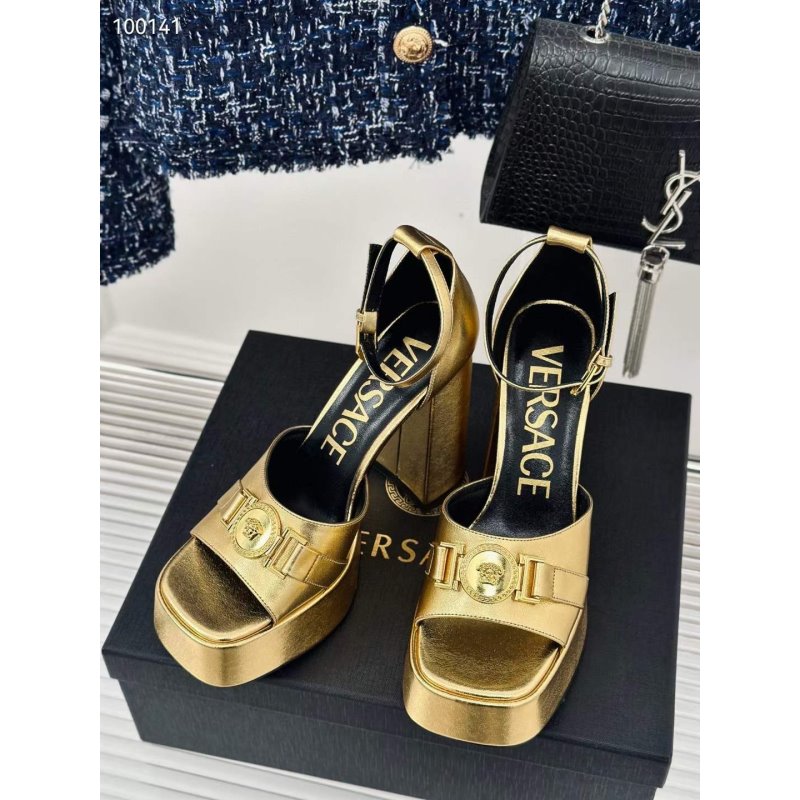Versace Square Head High Heel Sandals SH010659
