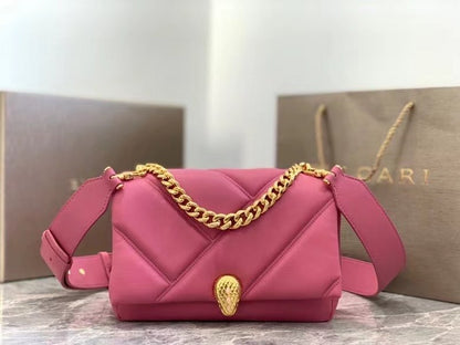 Bvlgari Pink  Serpenti Cabocho Shoulder Bag BVGR00338