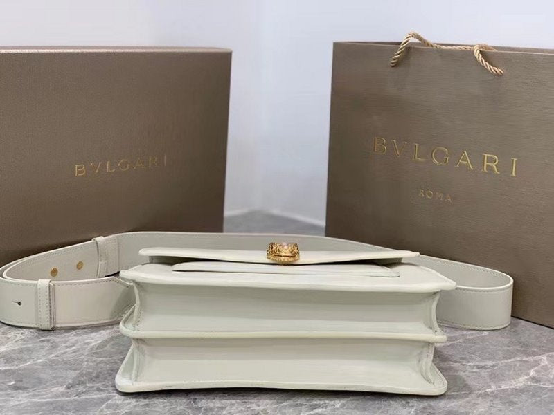 Bvlgari White Serpenti Forever Shoulder Bag  BVGR00332