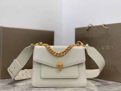 Bvlgari White Serpenti Forever Shoulder Bag  BVGR00333