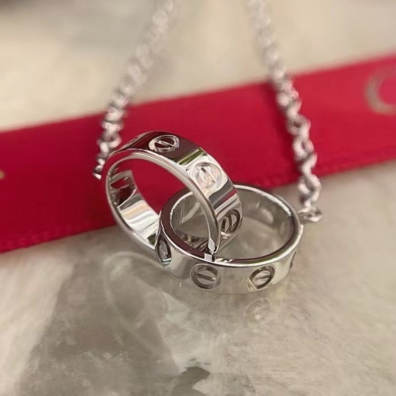 Cartier Love Double Ring Necklace  JWL00631